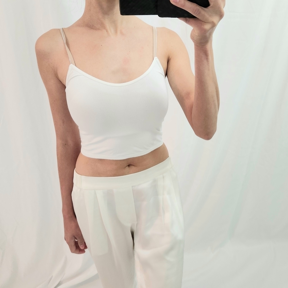 Free People White Crop Top